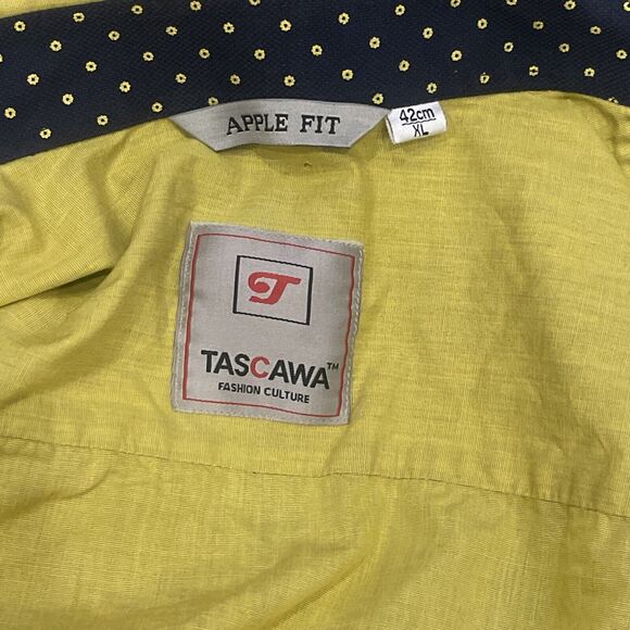 Mens mustard yellow button down shirt Tascawa Bollywood - Picture 9 of 10